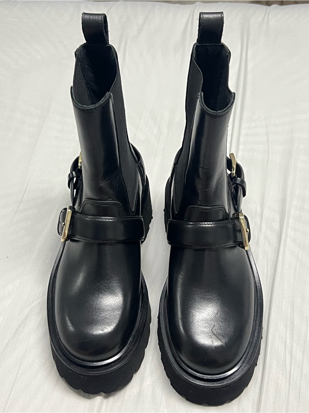 SANDRO
Leather Ankle Boots - Black